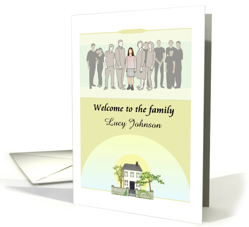 Welcome Adopted Teenage Girl To Family House And Family Members card