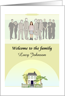 Welcome Adopted Teenage Girl To Family House And Family Members card