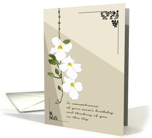 Remembrance Of Mom On Birthday Date Delicate White... (1764240)