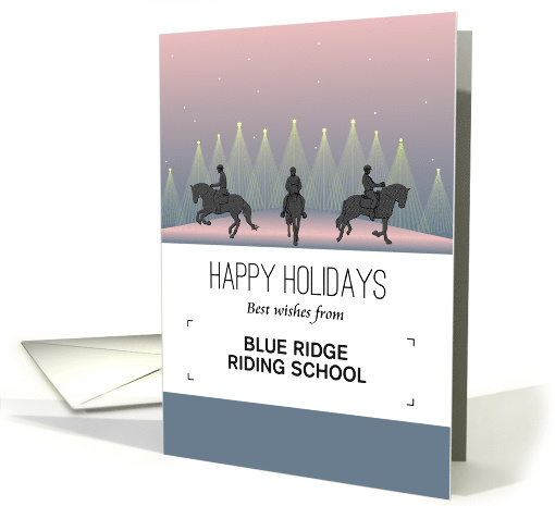 Happy Holidays From Horse Riding School Riders Silhouette... (1764558)