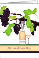 National Rose Day Sparkling Rose Wine Grapes On The Vine card