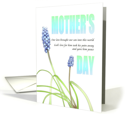 Bereaved On Mother's Day From Husband Muscari Flowers card (1767370)