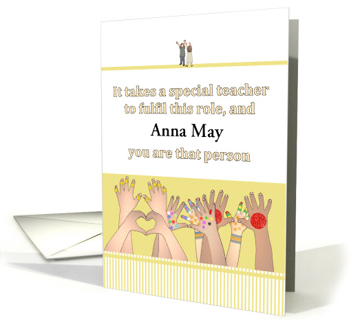 New Teaching Job In Special Education Children's Painted Hands card