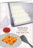 National Egg Roll Day Crispy Egg Rolls And Dip Celebrating Tradition card