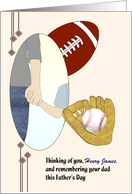 First Father’s Day Young Son Without Father Both Holding Hands card
