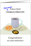 Police Chief Retirement Coffee Doughnut And Badge card