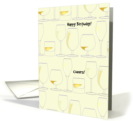 Birthday From All Of Us Cheers To Your Good Health Drinks In Rows card