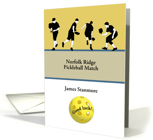 Good Luck Pickleball Match Male Players In Action Custom... (1777052)