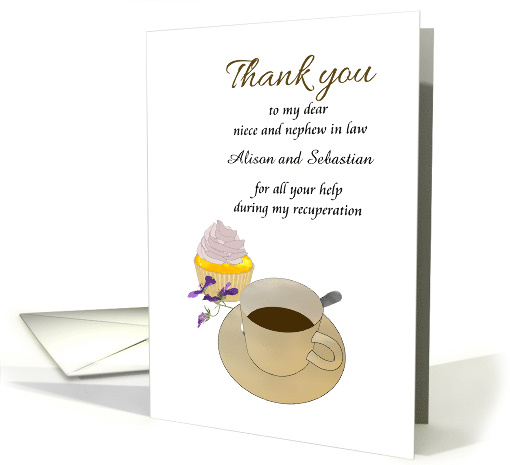 Thank You Niece and Nephew In Law Help During Injury Recuperation card