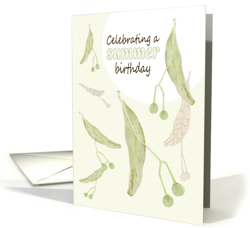 Birthday In Summer Tilia Tree Seeds Drifting Down card (1785372)