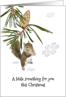 Christmas Money Gift Squirrel With Nut card