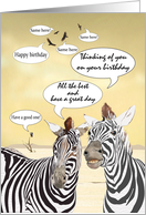 Birthday From All Of Us Zebras and Vultures card