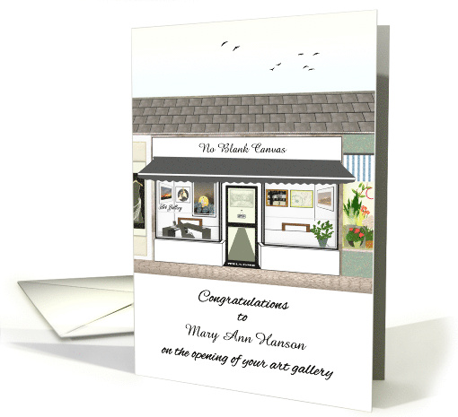 Congratulations Opening an Art Gallery Lovely Store Front card