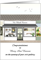 Congratulations Opening an Art Gallery Lovely Store Front card