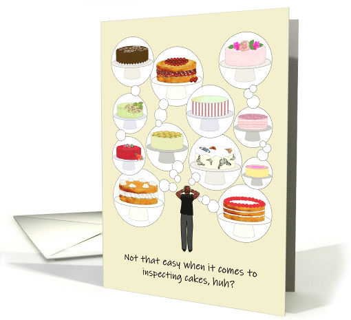 Birthday Lady Inspector Not Easy Inspecting Birthday Cakes card