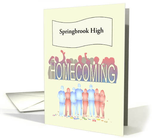 Custom High School Homecoming Students Gathering Having Fun card