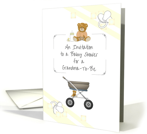 Invitation Baby Shower Held For Grandma To Be Teddy... (1805600)