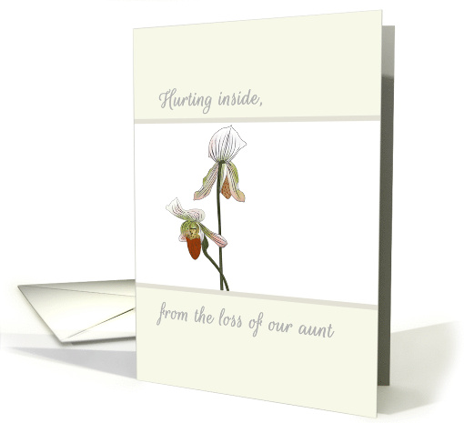 Sympathy Condolences for Family Members Loss of Aunt Orchids card