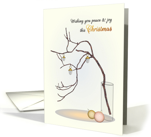 First Christmas in New Home Token Christmas Tree in Glass Vase card