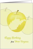 Birthday Greetings from West Virginia State Profile on Apple card