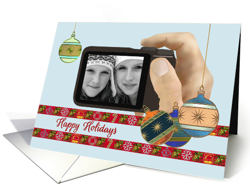 Happy Holidays Photocard Precious Memories Captured on Camera card