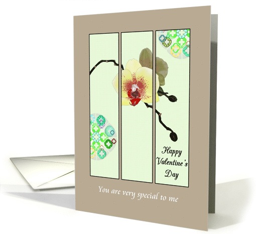 Valentine's Day Like a Mother to Me Triptych Orchid Drawing card