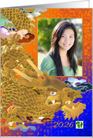 Chinese New Year 2026 Dragon Soaring Colorful Photocard card