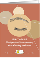 Hair Threading Technician Custom Birthday Cotton Thread Lovely Brow card