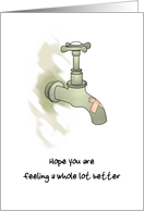 Get Well Urinary Tract Infection Sticky Bandage on Faucet Spout card