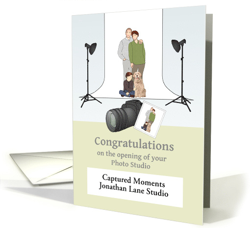 New Business Venture Photography Studio Family Having Photo Taken card