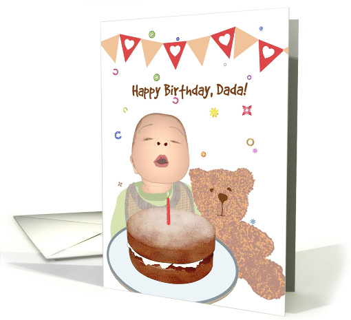 Birthday for Daddy from Baby Little One Singing Song for Dada card