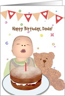 Birthday for Daddy from Baby Little One Singing Song for Dada card