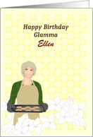 Birthday For Glamma Glamorous Grandma with Tray of Cookies card