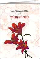 For Glamma Mother’s Day Beautiful Lilies Pink Floral Drawing card