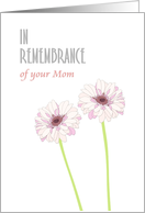 Remembering Your Mom Pretty Pink Gerberas card
