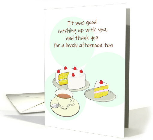 Catching Up With Friend Thank You for Afternoon Tea Friendship card