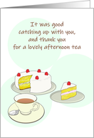 Catching Up With Friend Thank You for Afternoon Tea Friendship card