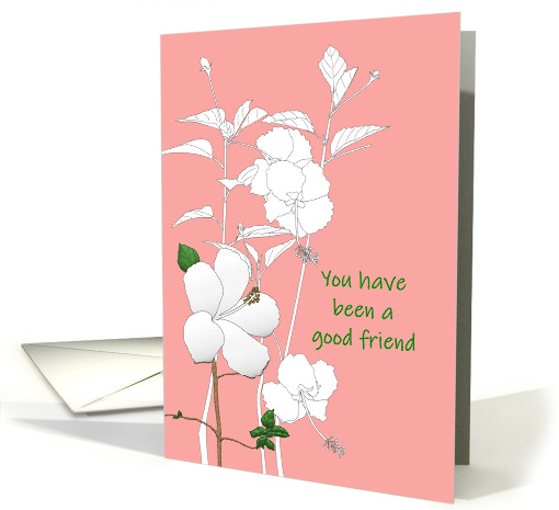 Appreciation for a Good Friend Pretty White Hibiscus... (1841518)
