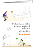 PE Teacher Retirement Volleyball Players card