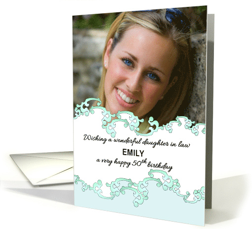 Custom Name Photocard 50th Birthday Daughter in Law... (1843114)
