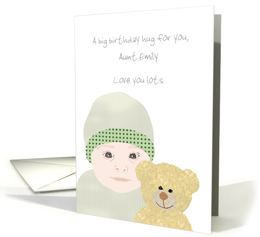 Birthday to Aunty from Baby Niece or Nephew and Teddy card (1846210)