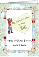 Birthday For Uncle From Young Niece My Love For You Is This BIg card