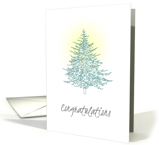 Congratulations Lone Pine Tree Sun in the Back card (1861874)
