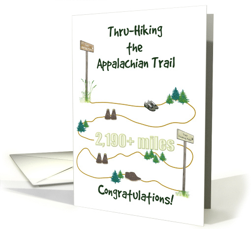 Finishing Through Hiking the Appalachian Trail Congratulations card
