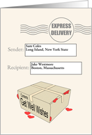 Get Well Wishes Express Delivery Box Of Wishes card