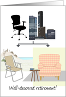 Retirement Office Buildings Coastline Work and Easy Chairs card