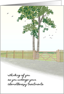 Thinking Of You Chemo Treatments Quiet Road Rolling Countryside card
