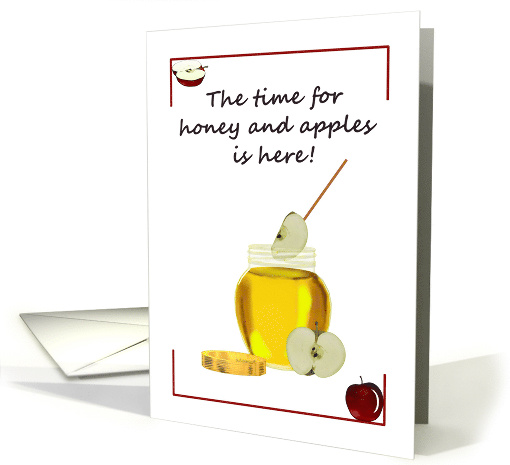 Rosh Hashanah Sweet New Year Dipping Apples in Honey card (1874332)