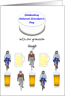 National Grandson’s Day Cyclists Cake and Beer card