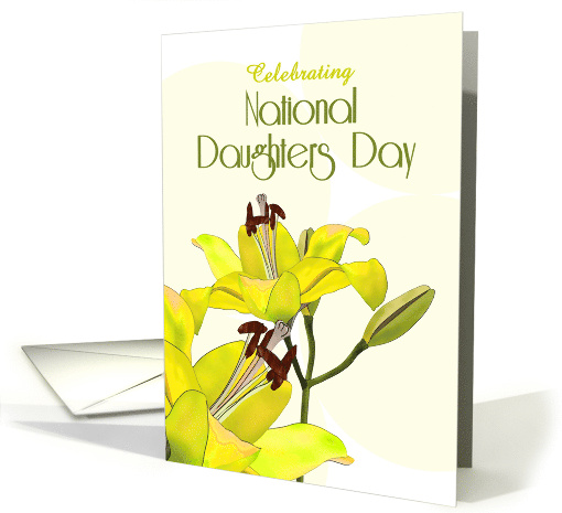 National Daughters Day Vibrant Yellow Lilies card (1877768)